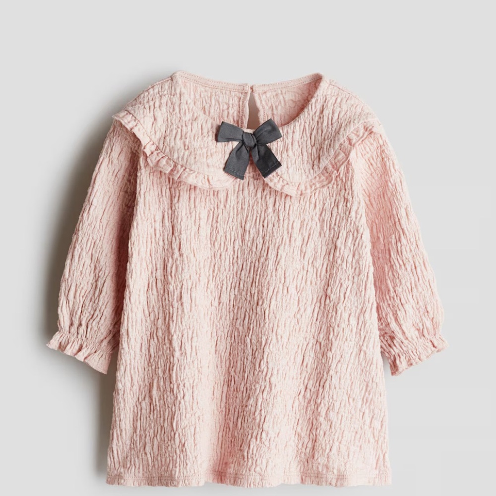 Charming Pink Kids Dress with Bow Detail